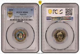 2020 $2 Women's T20 World Cup Colorized MS66