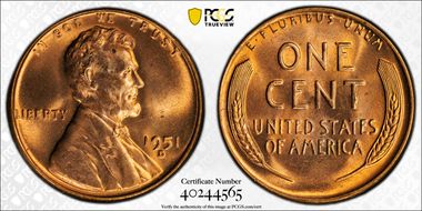 1951-D/S 1C OMM FS-511 MS66RD