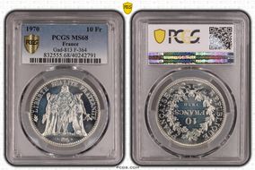 1970 10 Fr Gad-813 F-364 MS68