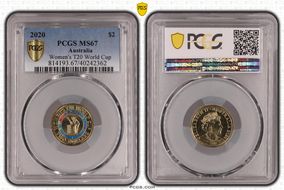 2020 $2 Women's T20 World Cup Colorized MS67