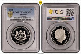 2001 50C Tasmania PR70DCAM