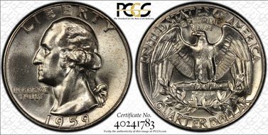 1959 25C Type B Reverse, FS-901 MS66