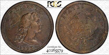 1793 1C Liberty Cap AU53BN
