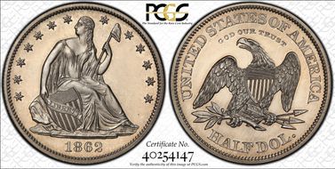 1862 50C J-295 PR64+