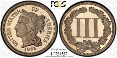 1865 3C J-410 PR67DCAM