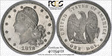1872 $1 J-1226 PR66+ CAM