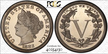 1882 5C J-1677 PR67DCAM