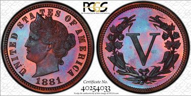 1881 5C J-1672 PR67RB