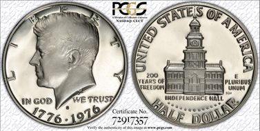 1976-S 50C Silver PR70DCAM