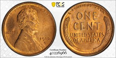 1912-S 1C MS65+ RD