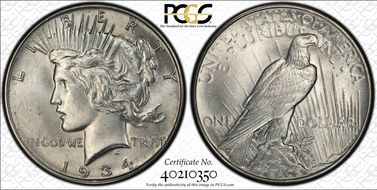 1934 $1 MS64
