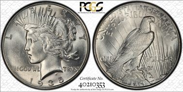 1935 $1 MS64