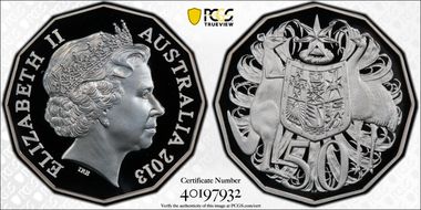 2013 50C Silver PR69DCAM