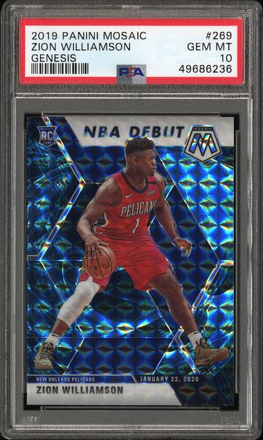 2019 Panini PANINI MOSAIC GENESIS #269 Zion Williamson front
