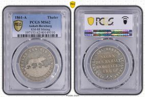 1861-A Thaler KM-88 Mining MS62