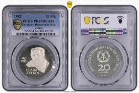 1982 20 Mk Zetkin PR67DCAM