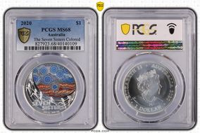 2020 $1 The Seven Sisters  Colorized MS68