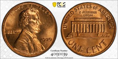 1970-S 1C Doubled Die Obverse FS-101 MS65RD