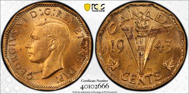 1943 5C Tombac MS62
