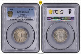 1911 1 Fr Gad-467 F-217 MS65