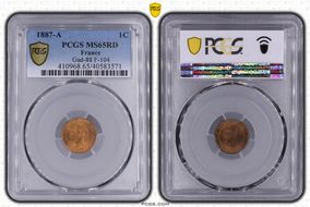 1887-A 1C Gad-88 F-104 MS65RD