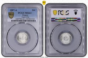 1887-A 50C Gad-419a F-189 MS66+
