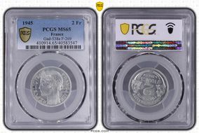 1945 2 Fr Gad-538a F-269 MS65