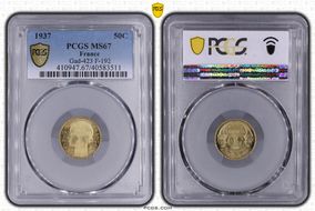 1937 50C Gad-423 F-192 MS67