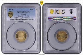 1926 50C Gad-421 F-191 MS67+