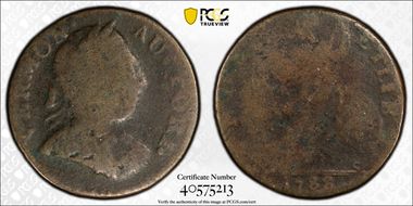 1788 VT 1/2P Bust Right, RR-22 AG3BN