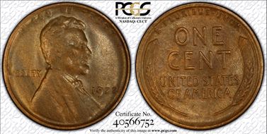 1922 No D 1C Strong Reverse AU58BN