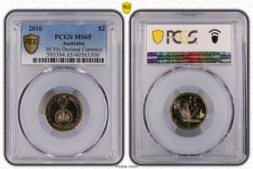2016 $2 50 Yrs Decimal Currency MS65