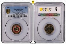 2017 $2 Possum Magic Colorized Visible Hush MS66