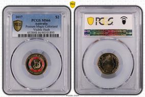 2017 $2 Possum Magic Colorized Visible Hush MS66