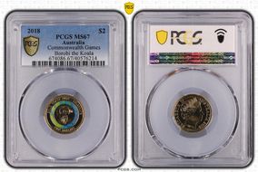 2018 $2 Commonwealth Games Borobi the Koala MS67