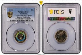 2018 $2 Commonwealth Games Borobi the Koala MS65