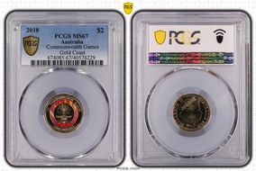 2018 $2 Commonwealth Games Gold Coast MS67
