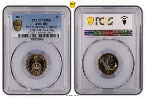 2018 $2 50 Yrs Decimal Currency 30th Ann. $2 Coin MS66
