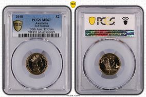 2018 $2 3rd Portrait 30th Ann. $2 Coin MS67