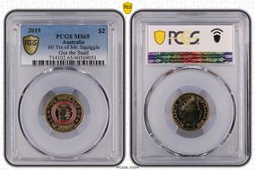 2019 $2 60 Yrs of Mr. Squiggle Gus the Snail Colorized MS65