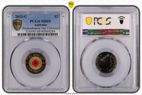 2012-C $2 Remembrance Day Colorized MS69