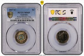 2017-C $2 Remembrance Day Colorized MS69