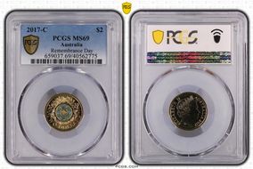 2017-C $2 Remembrance Day Colorized MS69