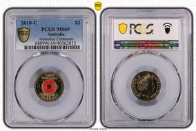 2018-C $2 Armistice Centenary Colorized MS69
