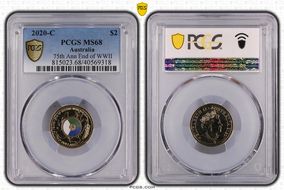 2020-C $2 75th Ann End of WWII Colorized MS68