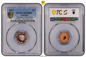 2017 1C Planetary Coins Pluto Colorized MS70RD