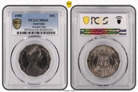 1980 50C Double Bar MS65