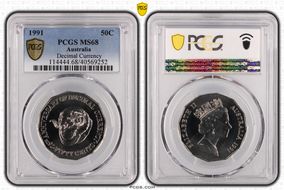 1991 50C Decimal Currency MS68