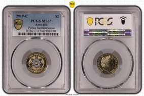2019-C $2 Police Remembrance Colorized MS67