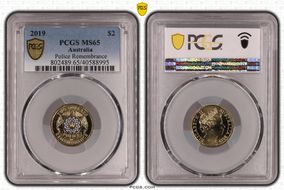 2019 $2 Police Remembrance Colorized MS65